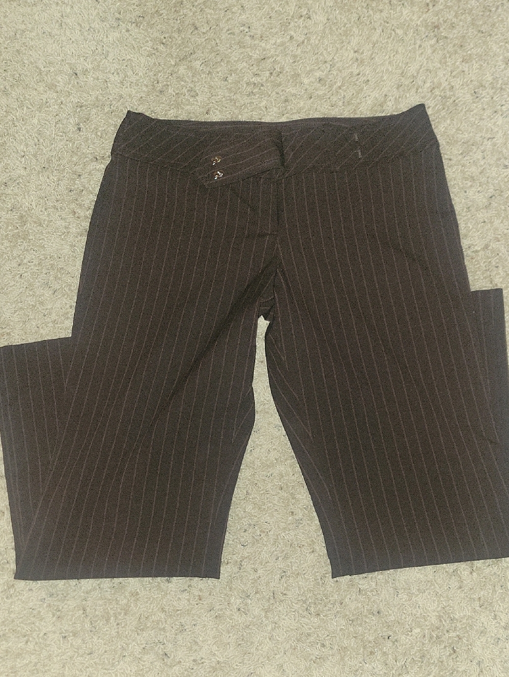 Studio Y Black Pinstripe Wide Leg Pants